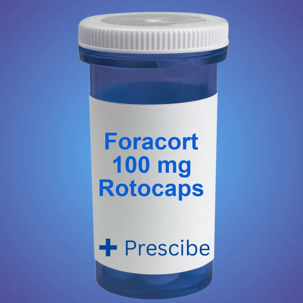 Foracort 100 mg Rotocaps (1 pack / 30 tabs) — Pack — available online from Prescibe