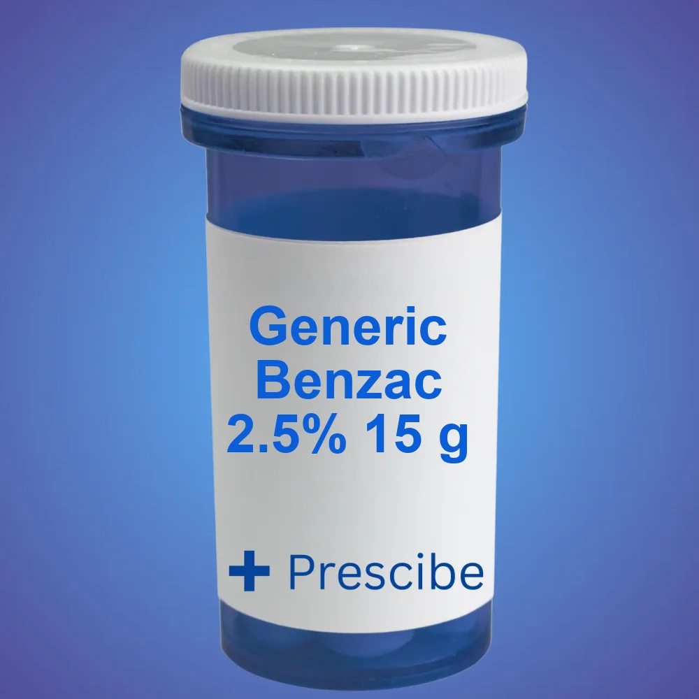 Generic Benzac 2.5% 15 g — Topical — available online from Prescibe