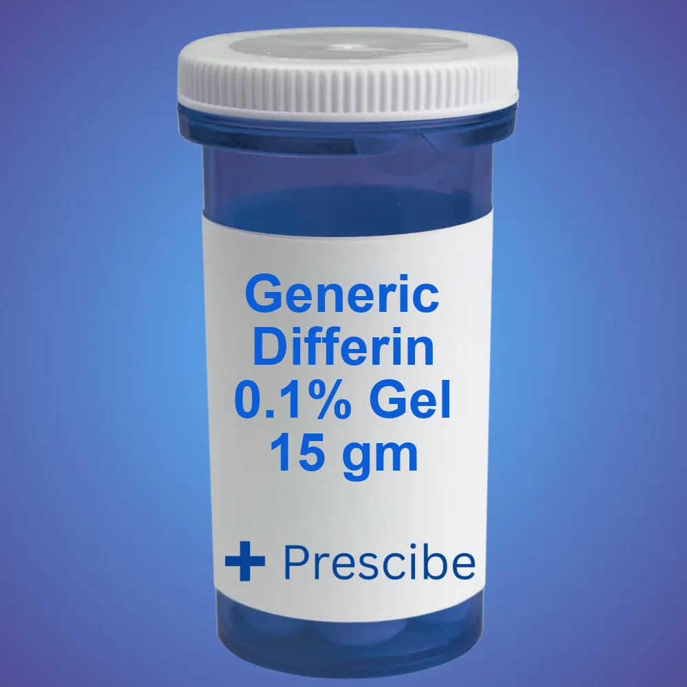 Generic Differin 0.1% Gel 15 gm — Topical — available online from Prescibe
